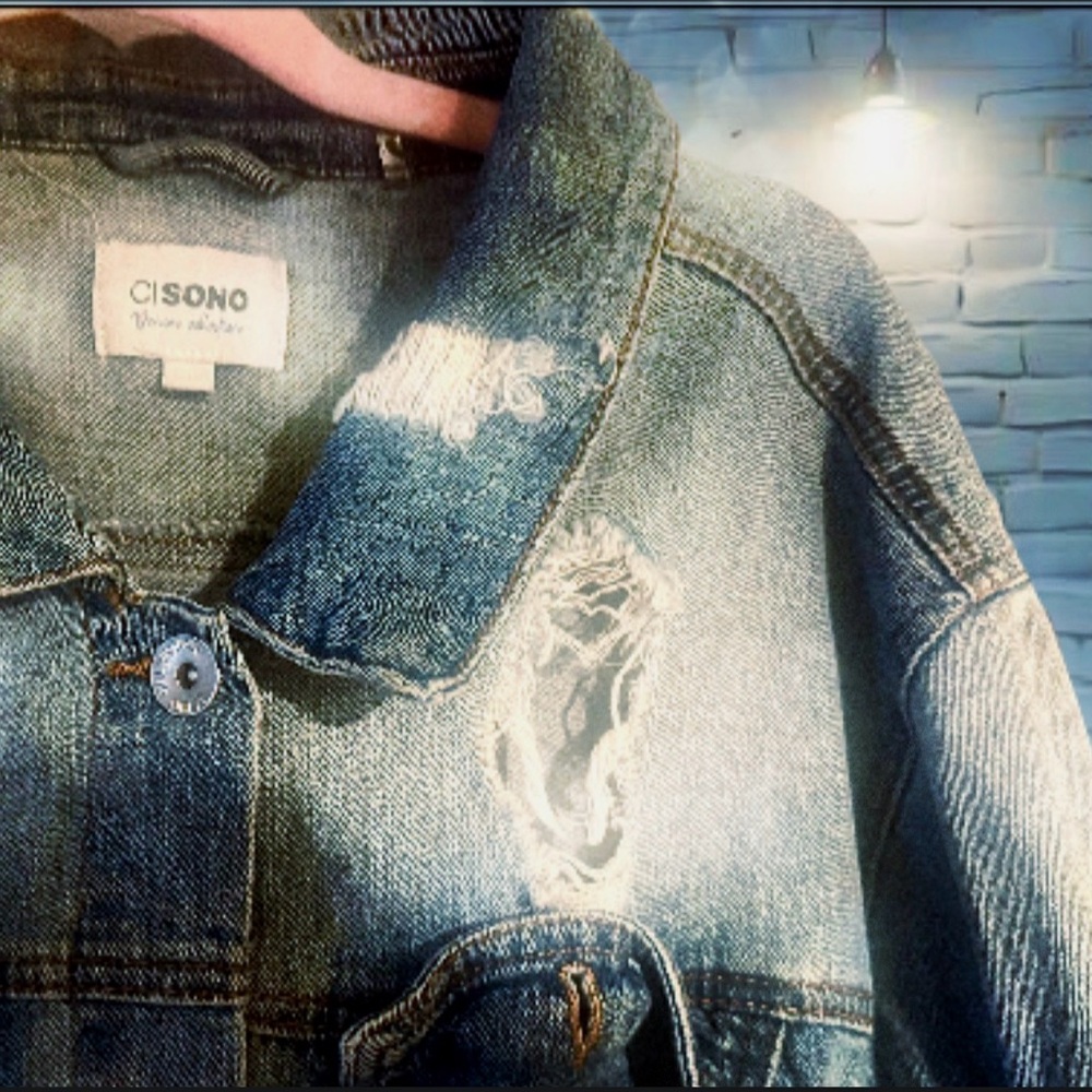 C SONO Distressed Denim Jacket - Picture 4 of 4